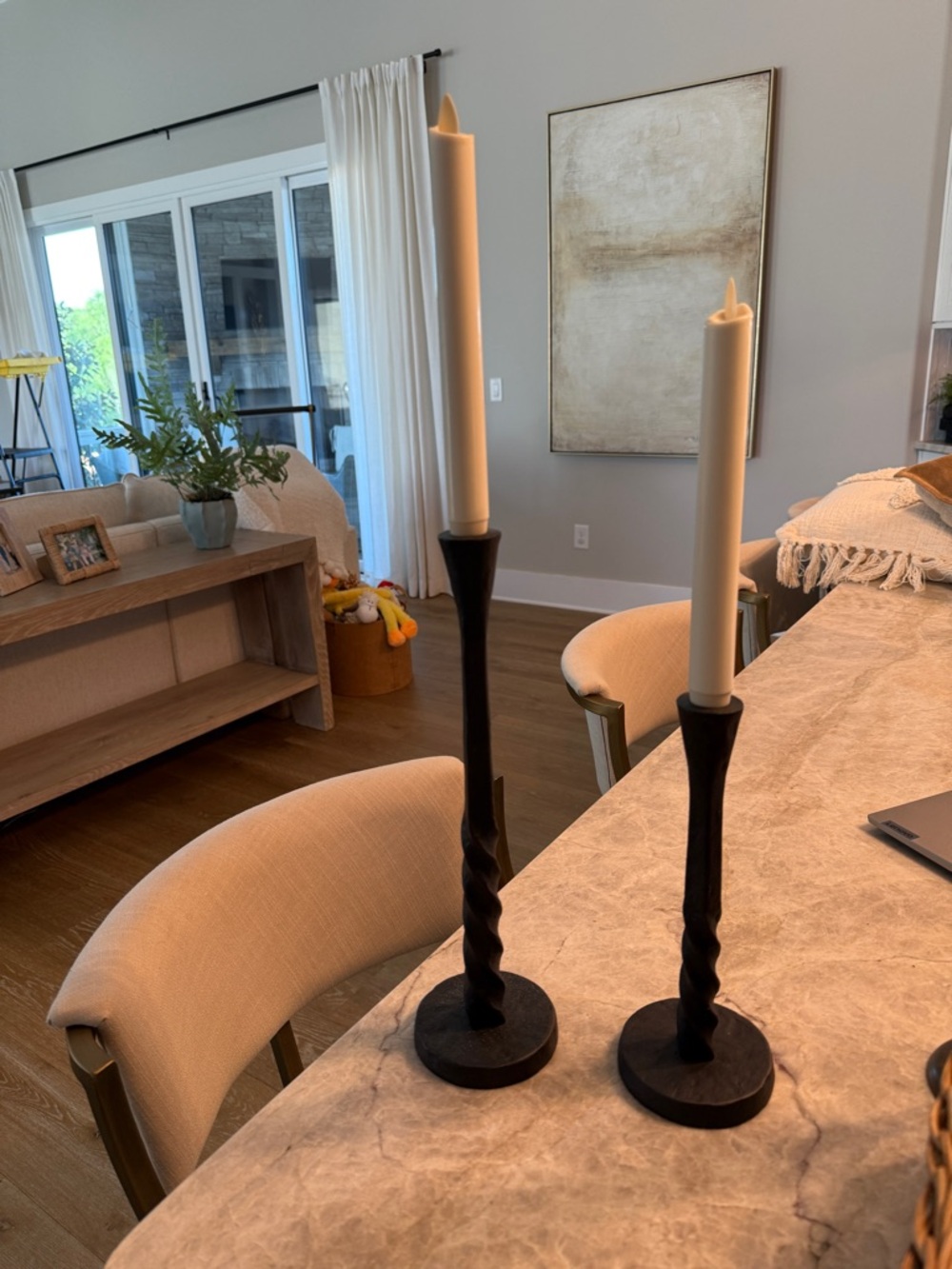 Pottery Barn candle sticks (2) candles not included